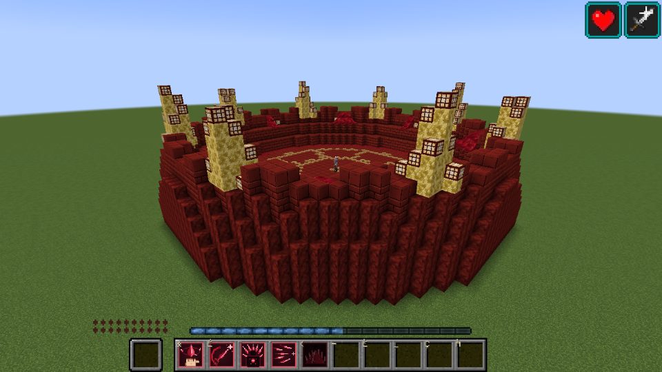 The blood temple, 45 blocks across
